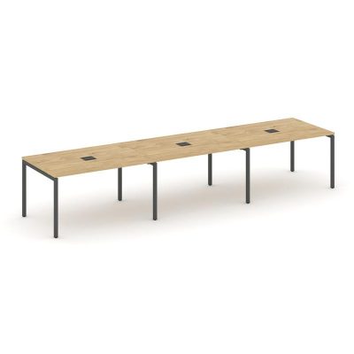 Стайл Проджект Стол переговорный SN-4P.SPRG-021 Тиквуд Светлый/Металл Антрацит 2940*980*750