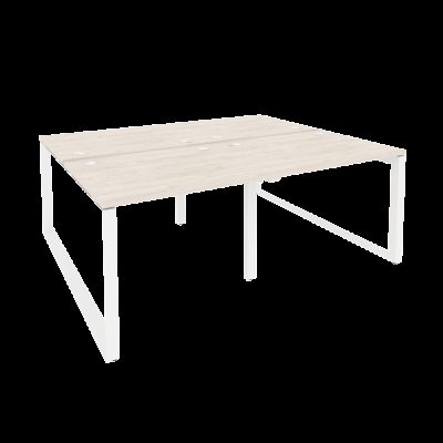 Оникс Рабочая станция на О-образном м/к O.MO-D.RS-4.1.8 Денвер Светлый/Металл Белый 1960*1635*750