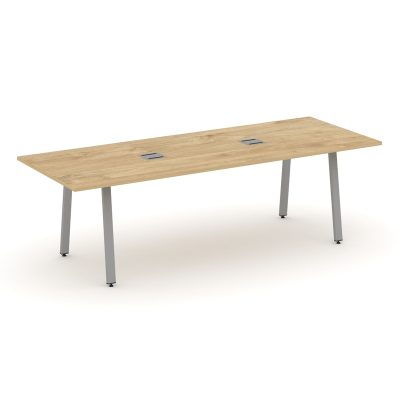 Стайл Проджект Директ Стол переговорный SN-6A.SPRG-258 Тиквуд Светлый/Металл Серый/Заглушка Металл С