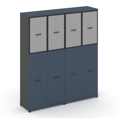 Концепт Шкаф 2 широкие секции, 5 ниш CN.STS-525 RMB A Звездный Сапфир/Антрацит NEW/Металл Антрацит/С