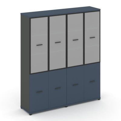 Концепт Шкаф 2 широкие секции, 5 ниш CN.STS-522 RMB A Звездный Сапфир/Антрацит NEW/Металл Антрацит/С