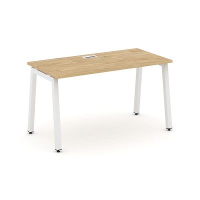 Стайл Проджект Стол письменный SN-5A.SP-024 Тиквуд Светлый/Металл Белый 1580*800*750