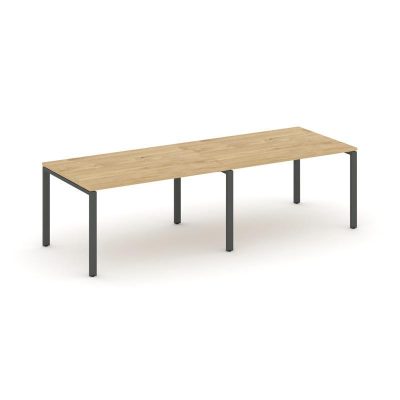 Стайл Проджект Стол переговорный SN-6P.SPRG-012.3 Тиквуд Светлый/Металл Антрацит 2360*980*750