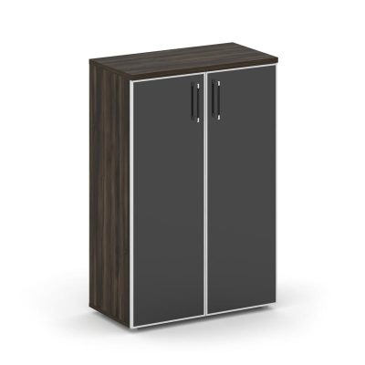 Шифт Шкаф средний широкий SK.ST-2.4R black Дуб Мали/Стекло Black 800*420*1207