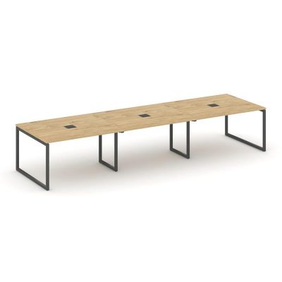 Стайл Проджект Стол переговорный SN-4O.SPRG-053 Тиквуд Светлый/Металл Антрацит 4140*1180*750