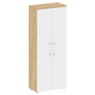 Шифт Шкаф высокий широкий SK.ST-1.9 Тиквуд Светлый/Белый Бриллиант 800*420*1977