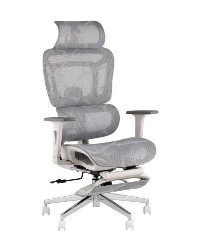 Кресло офисное TopChairs Nimbus белая сетка белый пластик