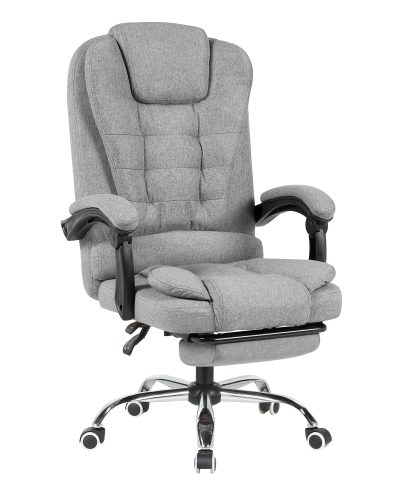 Кресло руководителя TopChairs President NEW серое в ткани