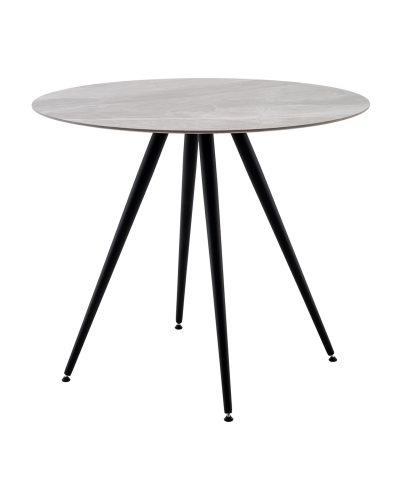 Стол Ники круглый столешница керамика Italian light grey 900