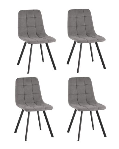 Стул Одди Original Square велюр серый (набор 4 шт)
