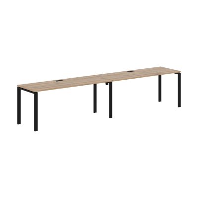 Стол 2-х местный EUWST 3567 Дуб Денвер светлый/Черный 3526х670х750 EDIS