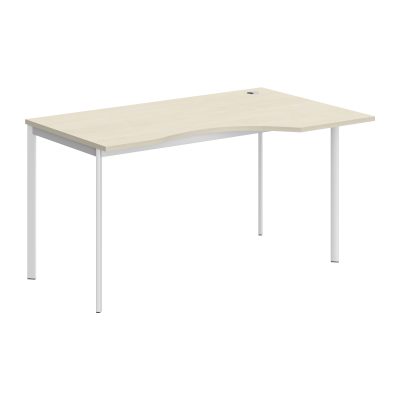 Стол эргономичный СА-2S(Пр) Клен*/Белый 1400х900х755 IMAGO-S