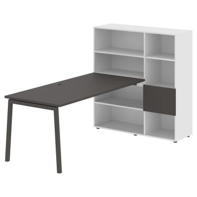 Стол-стеллаж ELRST 1217 Мокко/Мокко/Белый 2190х1250х1355 EDIS