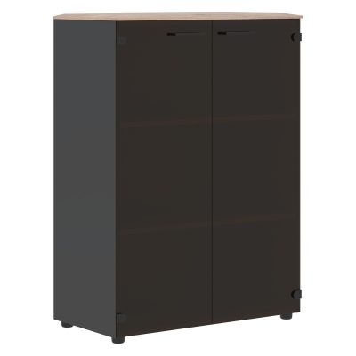 Шкаф со стеклянными дверьми JMC 85.2 Дуб Каньон/Антрацит 856х452х1184 JAY