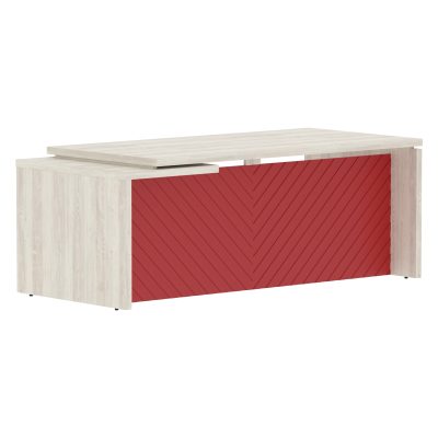 Стол руководителя TLCT 209(Пр) Сосна Эдмонт Z/Красный 2000х900х750 TORR LUX
