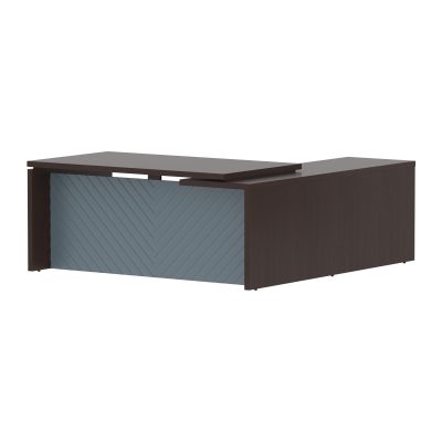 Стол руководителя TLCT 1820(Л) Венге Магия Z/Серо-голубой 1800х2000х750 TORR LUX