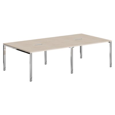 Конференц стол XGSCT 2714.1 Бук Тиара/Нержавеющая сталь 2720х1406х750 XTEN GLOSS