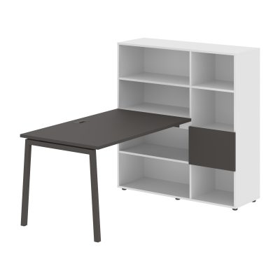Стол-стеллаж ELRST 1213 Мокко/Мокко/Белый 1790х1250х1355 EDIS
