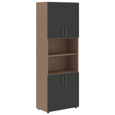 Шкаф высокий широкий VHCS 80.4 Яшма черный/Кобра 800х450х2253 VELION