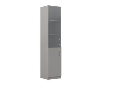 Шкаф колонка комбинированная SR-5U.2(Л) Серый 386х375х1815 SIMPLE