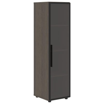 Шкаф со стеклянной дверью VMCS 40.2(Пр) Дуб Сильвер 400х450х1517 VELION