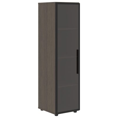 Шкаф со стеклянной дверью VMCS 40.2(Л) Дуб Сильвер 400х450х1517 VELION