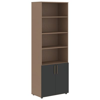 Шкаф высокий широкий VHCS 80.5 Яшма черный/Кобра 800х450х2253 VELION