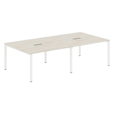 Конференц стол XS6SCT 2714 Сосна Эдмонт/Белый 2720х1406х750 XTEN-S60