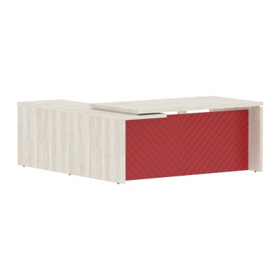 Стол руководителя TLCT 1820(Пр) Сосна Эдмонт Z/Красный 1800х2000х750 TORR LUX