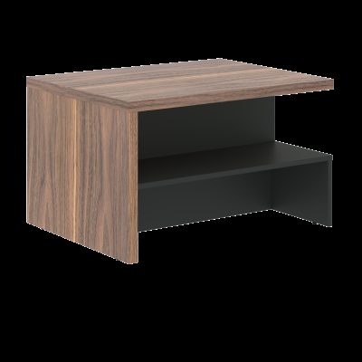 Стол журнальный VRCT 9070 Американский орех/Яшма черный 900х700х550 VELION VENEER