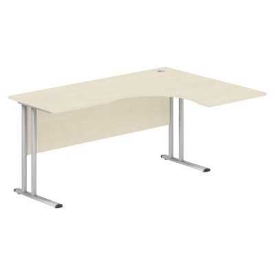 Стол эргономичный СА-4M(Пр) Клен*/серебро 1600х1200х755 IMAGO-M