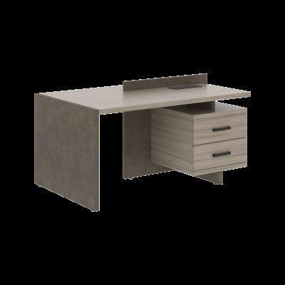 Стол СФ-531332 Дрифтвуд \Бетон чикаго тем\Графит 1600х961х840 WOOD&STONE