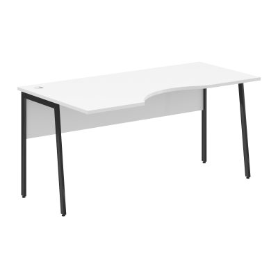 Стол прямой СА-1P(Л) Белый/Антрацит 1600х900х755 IMAGO PLUS