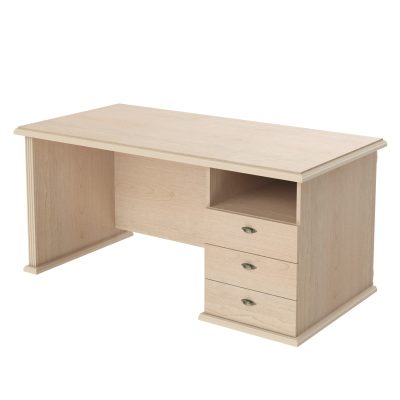 Стол руководителя однотумбовый RDT 168.A(Пр) Бук Тиара 1600х800х750 RAUT