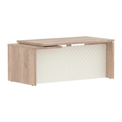 Стол руководителя TLCT 189(Пр) Дуб Каньон Z/Латте 1800х900х750 TORR LUX
