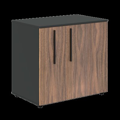 Тумба под фригобар VRGR 8655 Американский орех/Яшма черный 860х550х800 VELION VENEER
