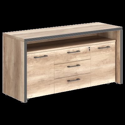 Тумба с фригобаром TTF-3D.1A Дуб Каньон 1640х550х800 TORR