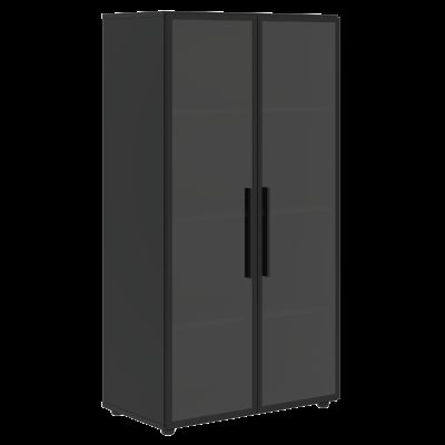 Шкаф со стеклянными дверьми VRMCS 80.2 Яшма черный 800х450х1517 VELION