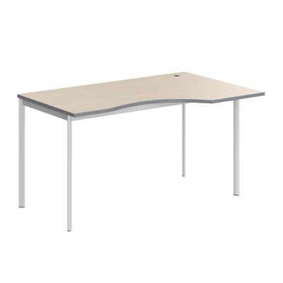Стол эргономичный СА-2S(Пр) Клен/Белый 1400х900х755. IMAGO-S