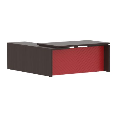 Стол руководителя TLCT 1820(Пр) Венге Магия Z/Красный 1800х2000х750 TORR LUX
