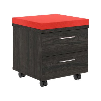 Тумба с подушкой XMC-2D.1A Дуб Юкон Модерн/Красный 26-22 465х465х520 XTEN
