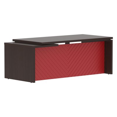Стол руководителя TLCT 209(Пр) Венге Магия Z/Красный 2000х900х750 TORR LUX