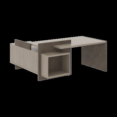 Стол СФ-531222 Дрифтвуд /Бетон чикаго темно-серый 1800х1798х840 WOOD&STONE