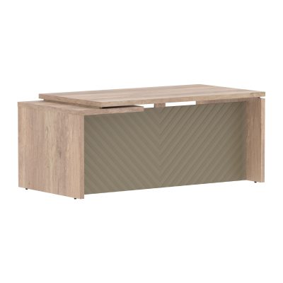 Стол руководителя TLCT 189(Пр) Дуб Каньон Z/Капучино 1800х900х750 TORR LUX