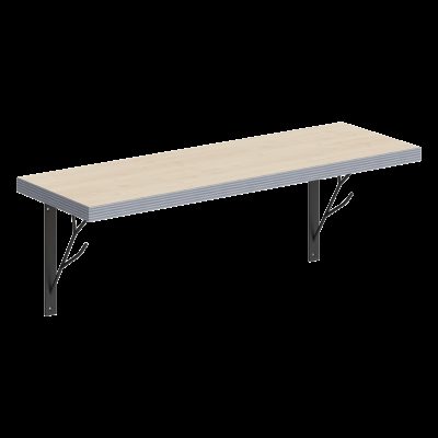 Полка с полкодержателями SH2-TREE Клен 630х210х222 COFFEE