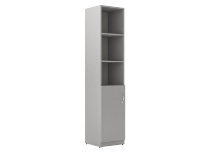 Шкаф колонка с глухой малой дверью SR-5U.5(Л) Серый 386х375х1815 SIMPLE