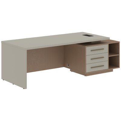 Стол руководителя с тумбой VCT 2390(Пр) Аметист/Бронза браш/Кобра 2300х900х750 VELION