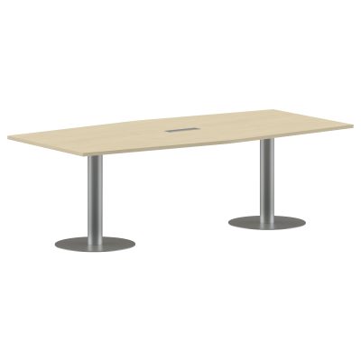 Конференц стол ПРГ-4 Клен*/Алюминий 2400х1200х750