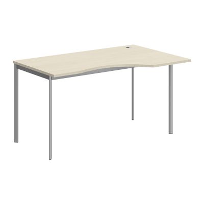 Стол эргономичный СА-2S(Пр) Клен*/Алюминий 1400х900х755 IMAGO-S