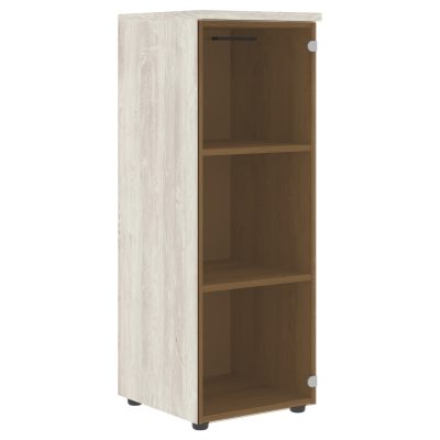 Шкаф колонка с стеклянной дверью и топом XMC 42.2 Сосна Эдмонт 432х432х1190
